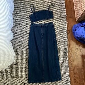 Reformation Midi Denim set